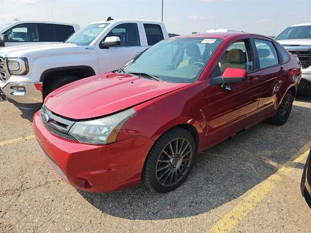 Red 2010 Ford Focus Sedan Front-Wheel Drive Automatic