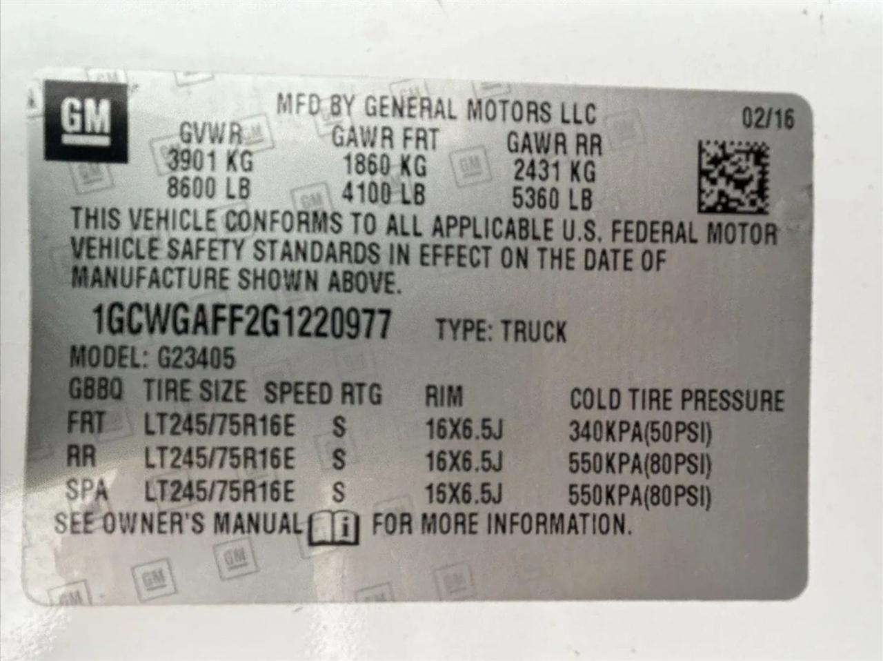 Chevrolet Express  2016