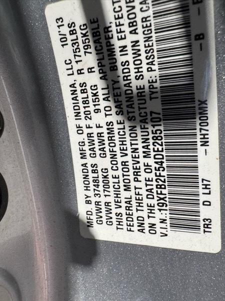 Honda Civic LX Sedan 5-Speed AT 2013