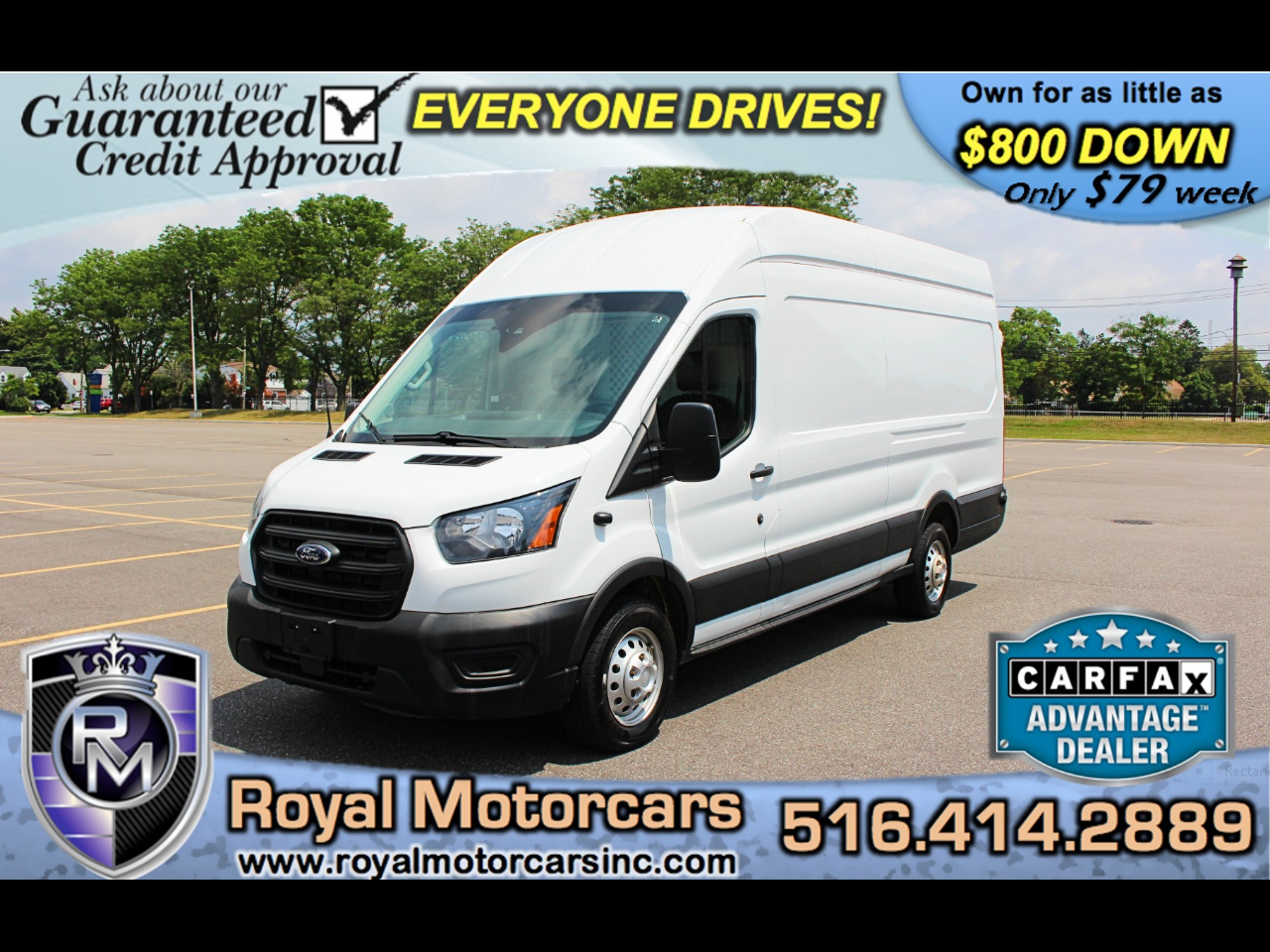 2020 Ford Transit Cargo Van T-350 148" EL Hi Rf 9500 GVWR AWD