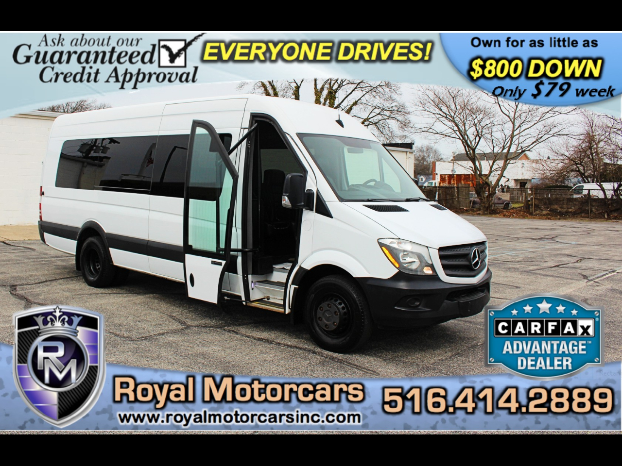 2017 Mercedes-Benz Sprinter 3500 High Roof V6 170" Extended RWD