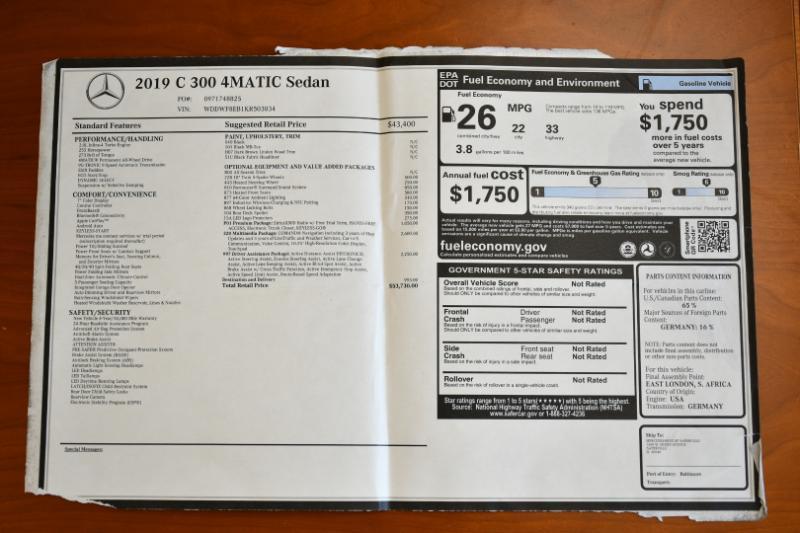 Mercedes-Benz C-Class C300 4MATIC Sedan 2019