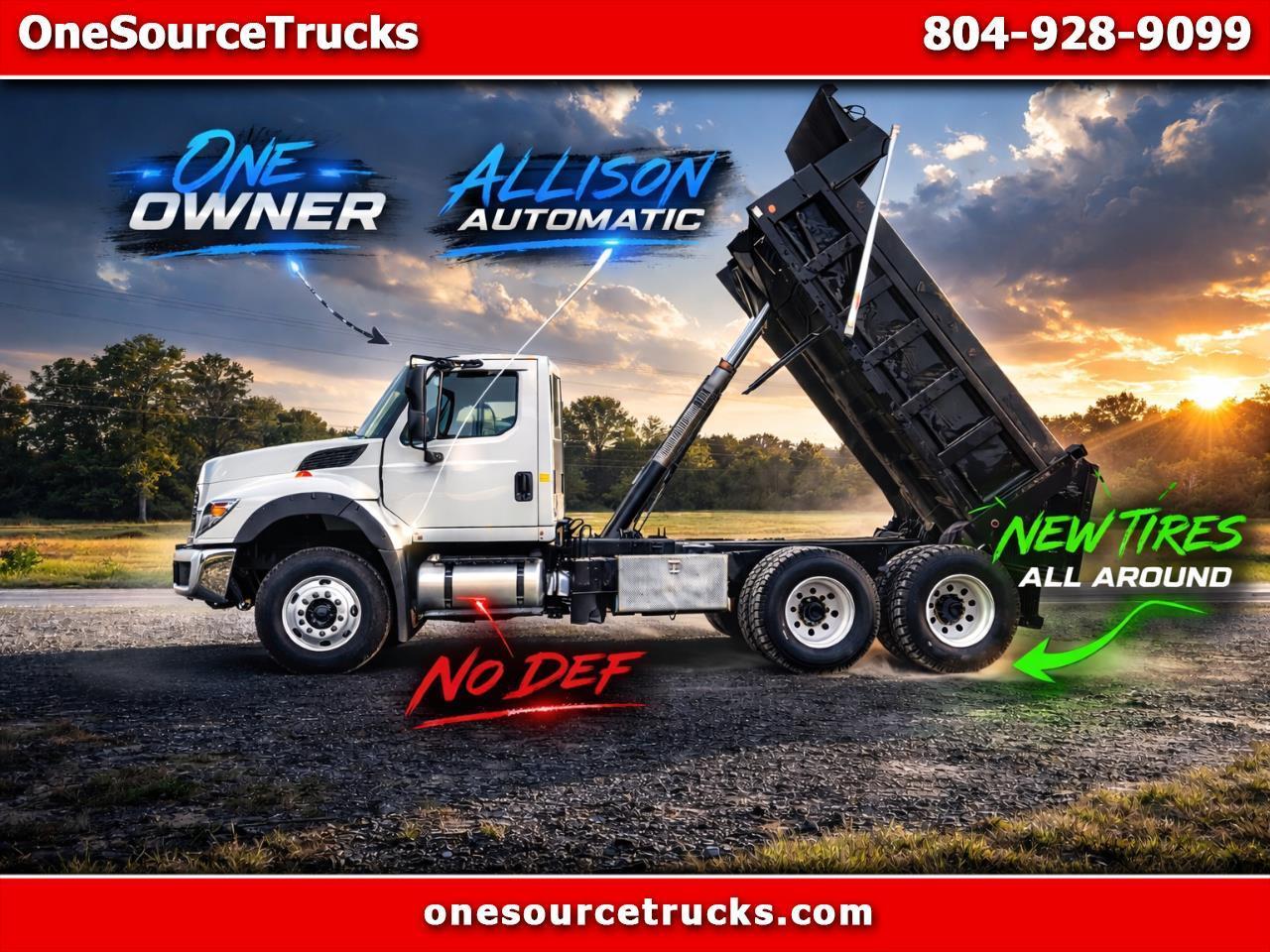 2012 International 7600 TANDEM AXLE DUMP TRUCK 11L ALLISON AUTO LOW MILES