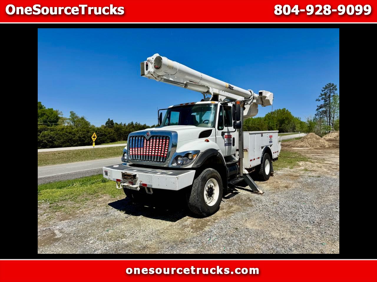 2010 International 7300 50' ALTEC 4X4 BUCKET TRUCK 80K MILES EXC COND