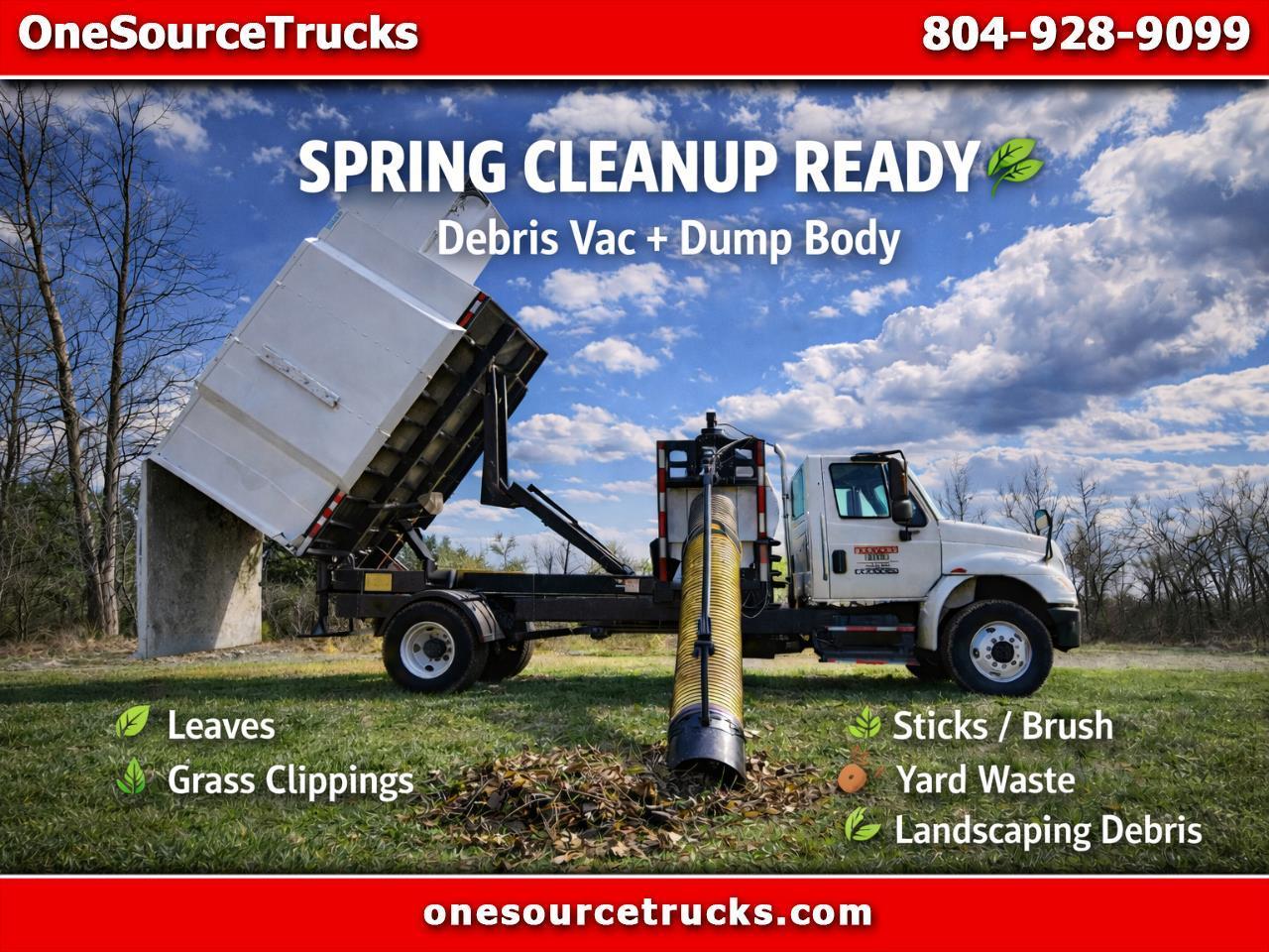 2014 International 4400 ODB LEAF VAC CHIPPER DUMP TRUCK 38K MILES
