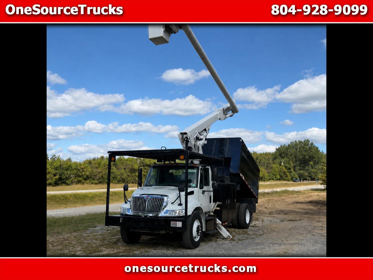 2011 International 4300 ALTEC 75' ELEVATOR BUCKET TRUCK 11' CHIPPER DUMP