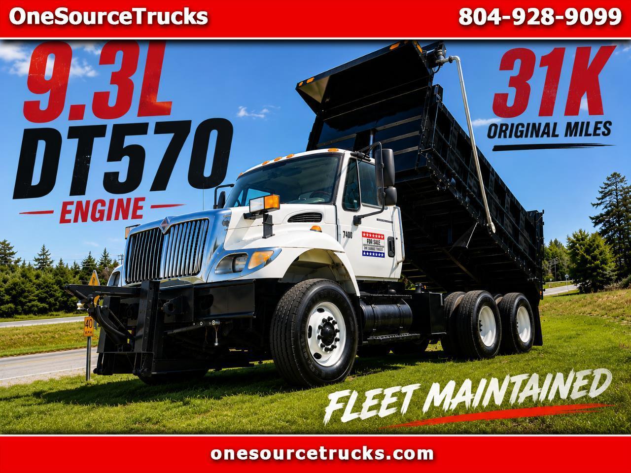 2007 International 7400 Tandem Axle Dump Truck Low Mileage