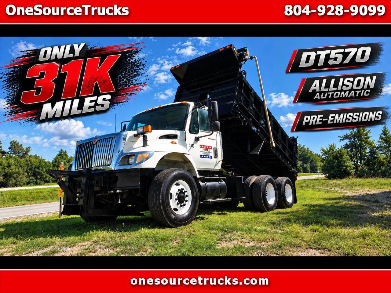 2007 International 7400 Tandem Axle Dump Truck Low Mileage