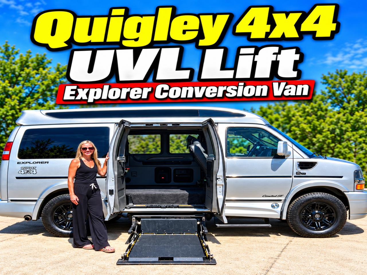 2021 Chevrolet Express Quigley 4x4 Mobility UVL Lift Explorer Van