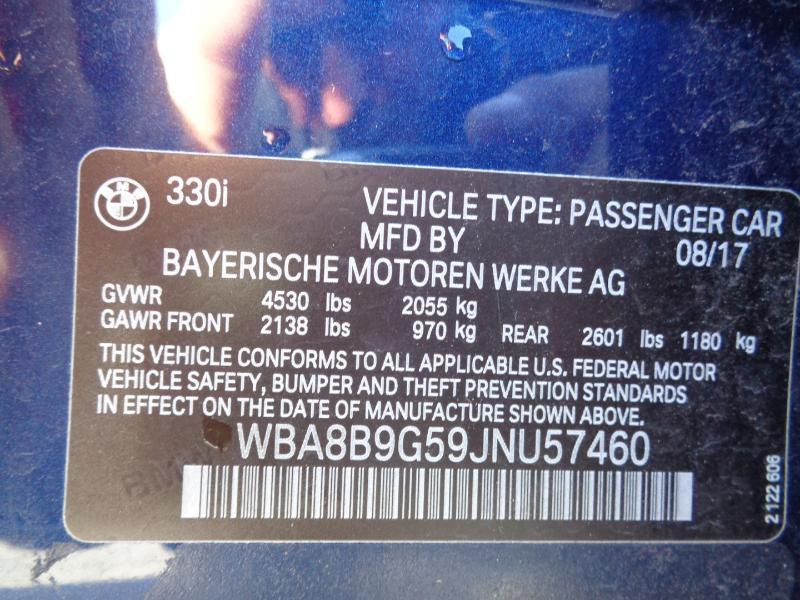 BMW 3-Series 330i SULEV Sedan 2018