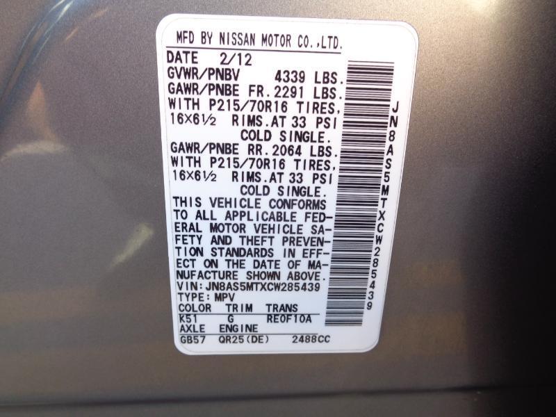 Nissan Rogue S FWD Krom Edition 2012