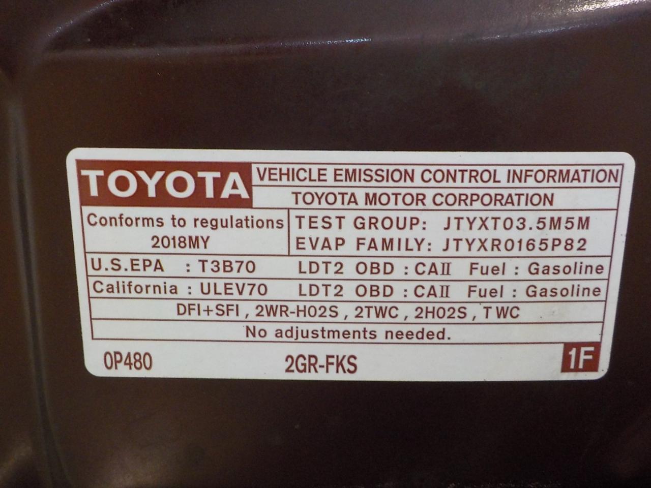 Toyota Highlander XLE V6 AWD (Natl) 2018