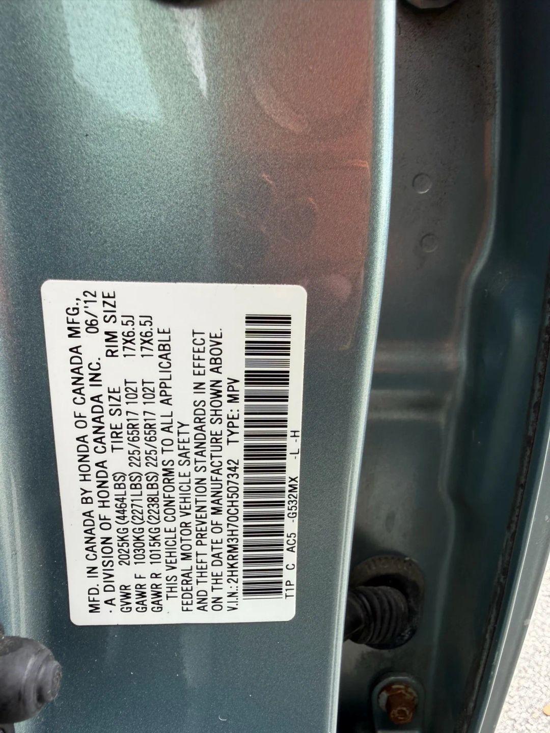 Honda CR-V EX-L 2WD 5-Speed AT 2012