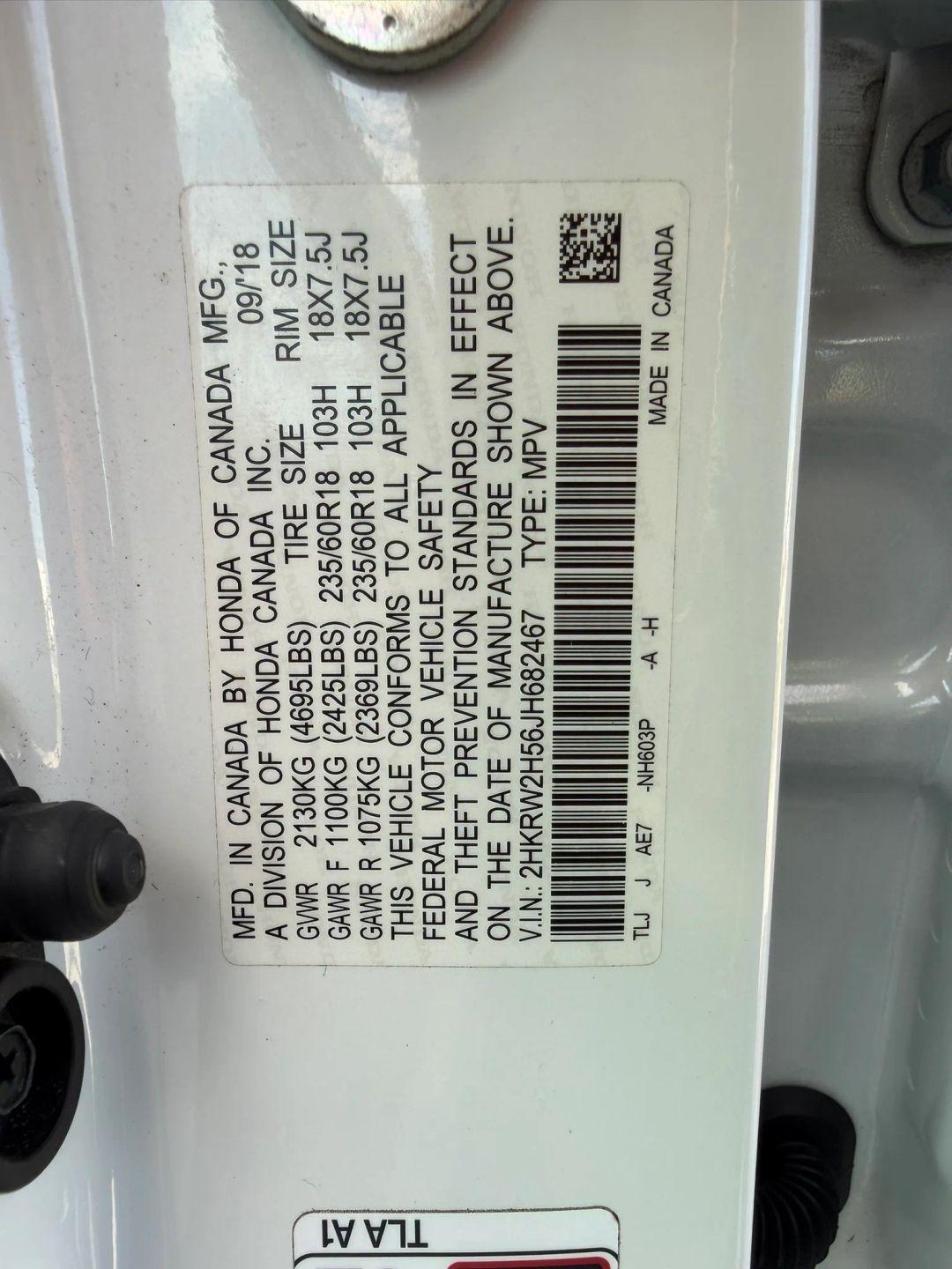 Honda CR-V EX AWD 2018