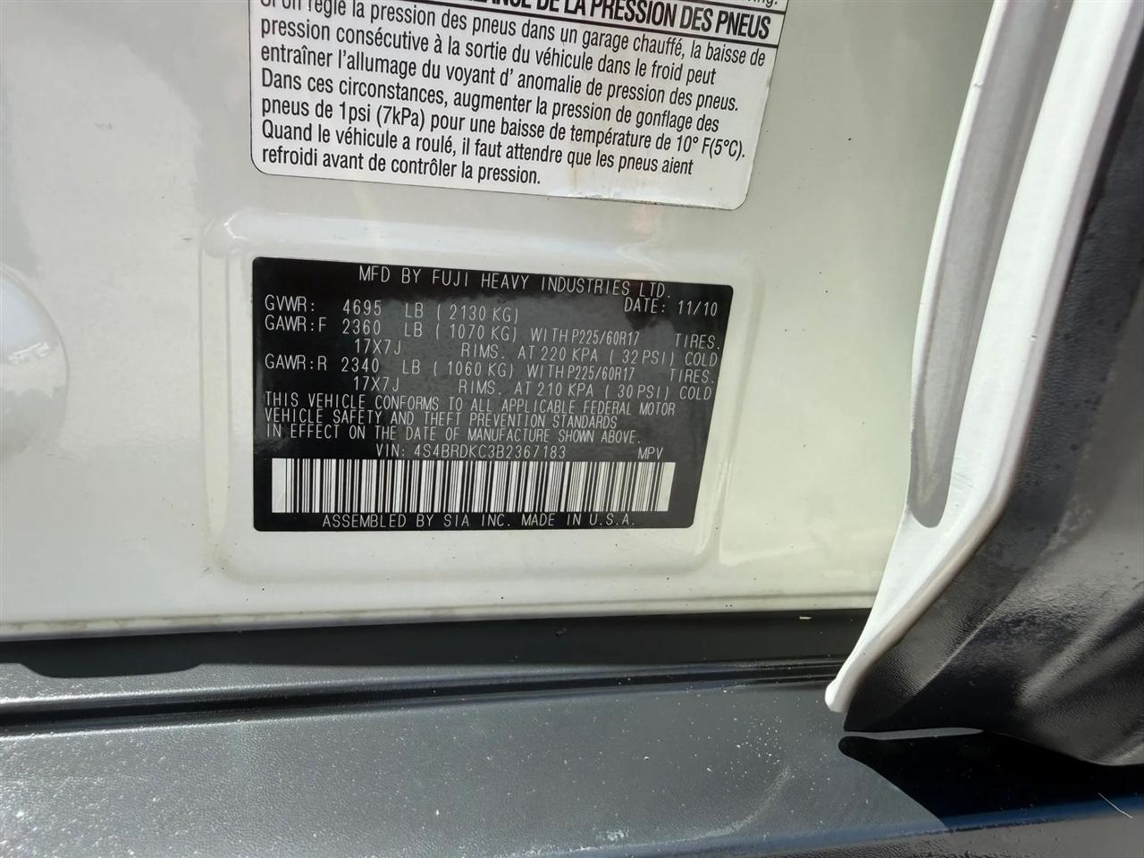 Subaru Outback 3.6R Limited 2011