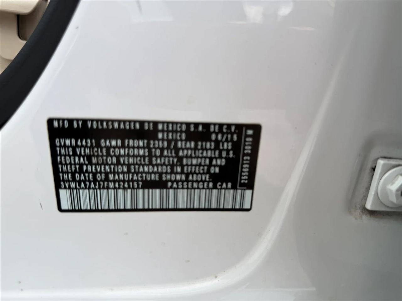 Volkswagen Jetta TDI S 6A 2015