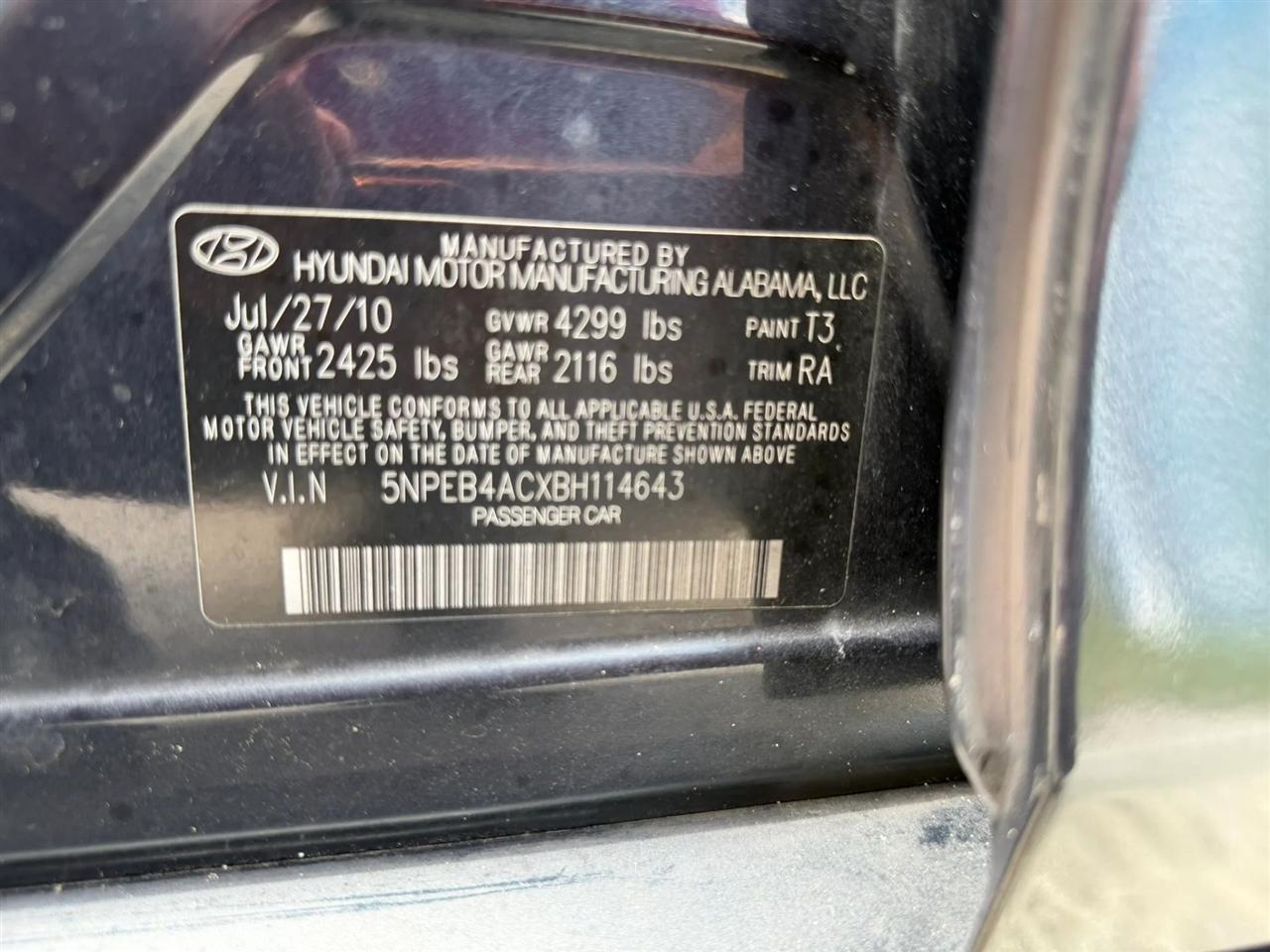 Hyundai Sonata GLS Auto 2011