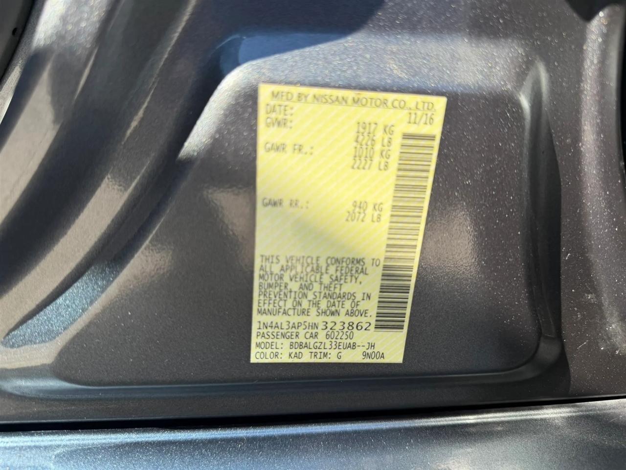 Nissan Altima 2.5 S 2017