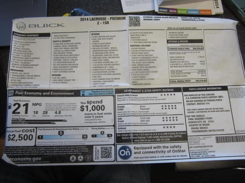 Buick LaCrosse 4dr Sdn Premium 2 FWD 2014