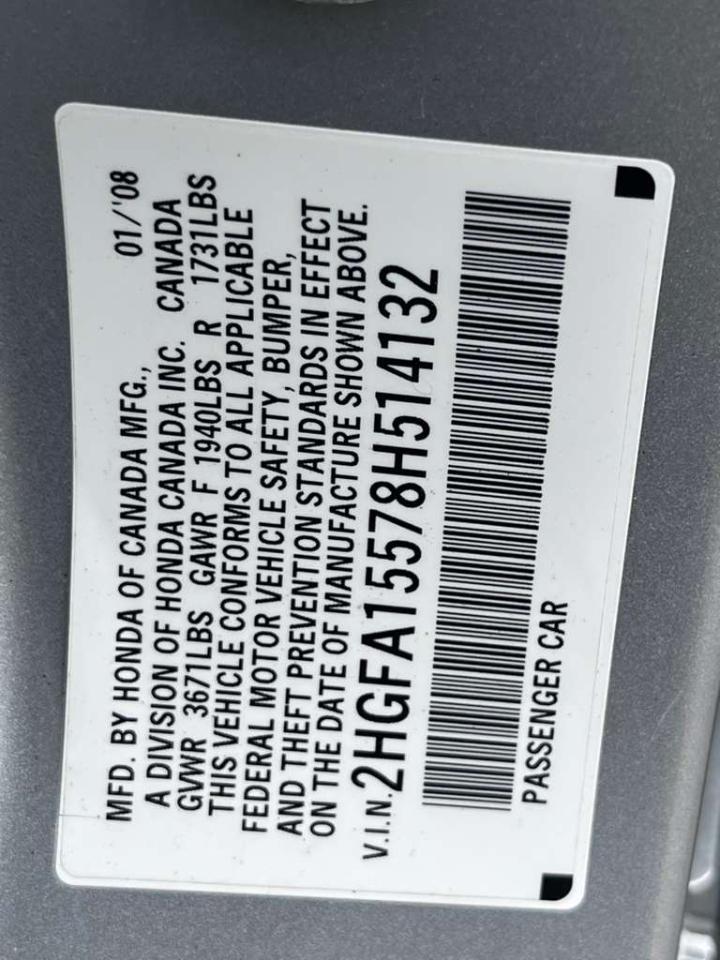 Honda Civic Sdn 4dr Man LX 2008