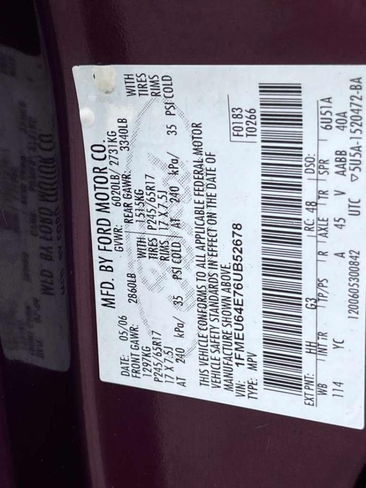 Ford Explorer 4dr 114" WB 4.0L Eddie Bauer 2006