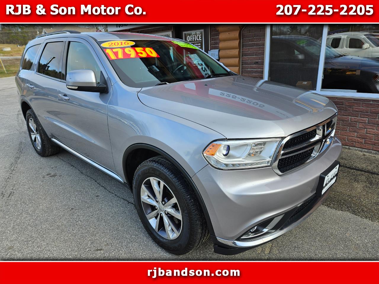 Used 2016 Dodge Durango Limited AWD for Sale in Turner ME 04282 RJB