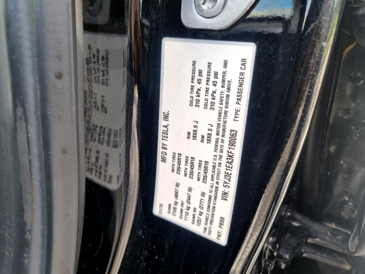 Tesla Model 3 Mid Range 2019