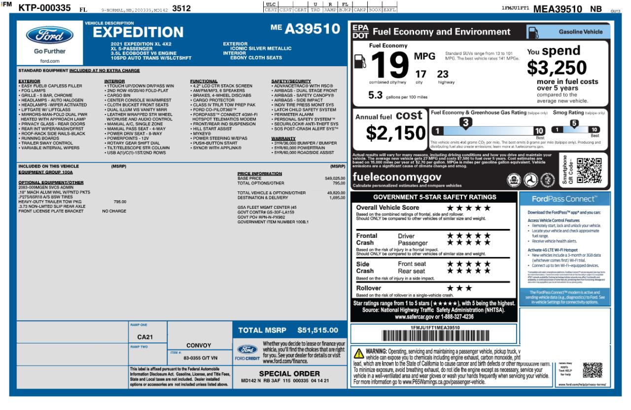 Ford Expedition XL 2WD 2021