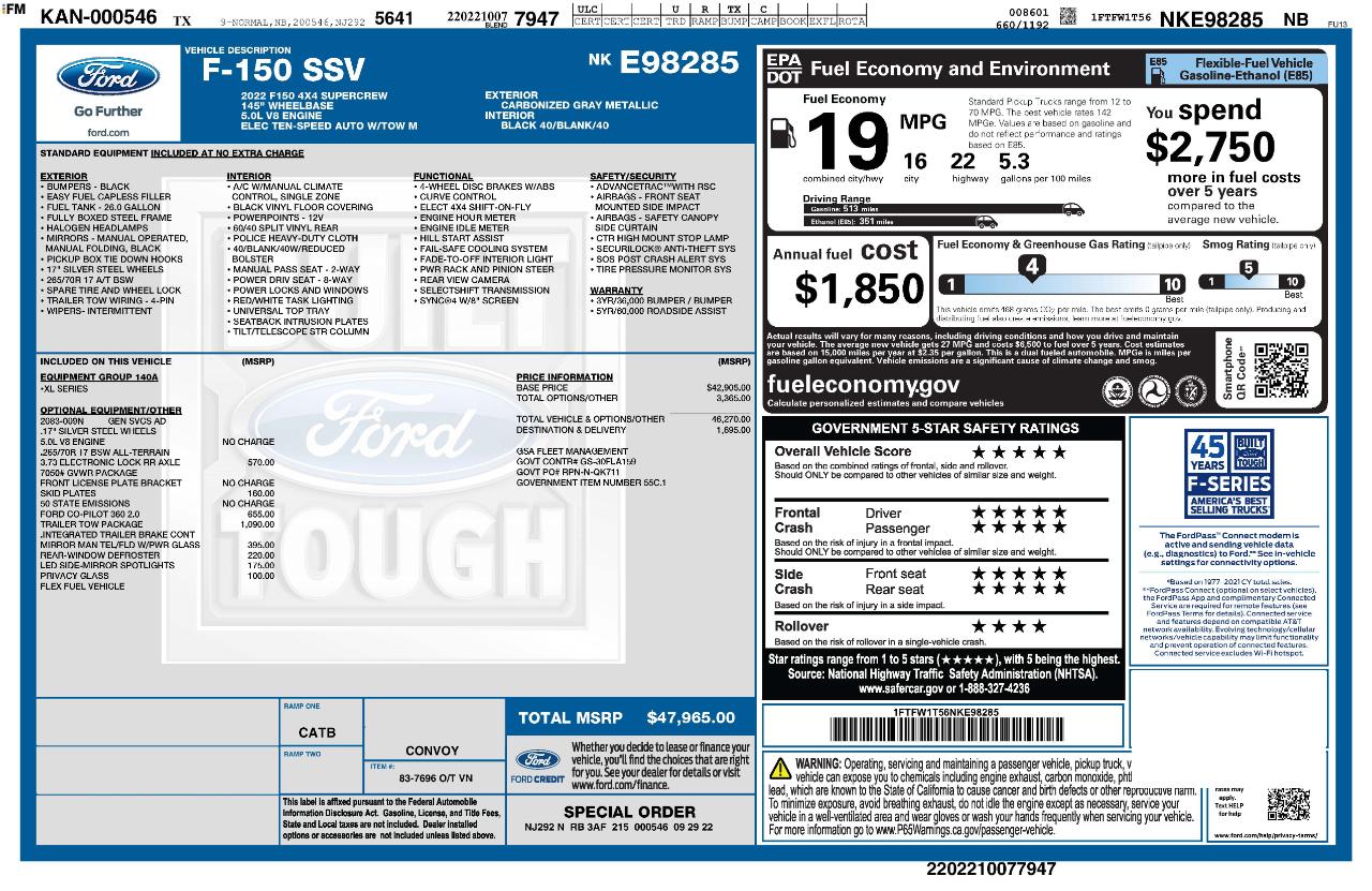 Ford F-150 SSV SuperCrew 2022