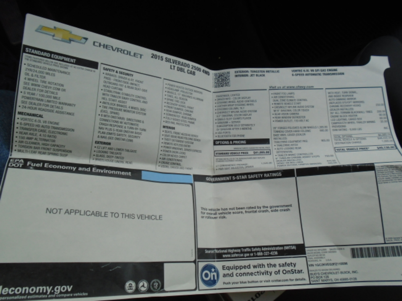 Chevrolet Silverado 2500HD LT Double Cab Long Box 4WD 2015