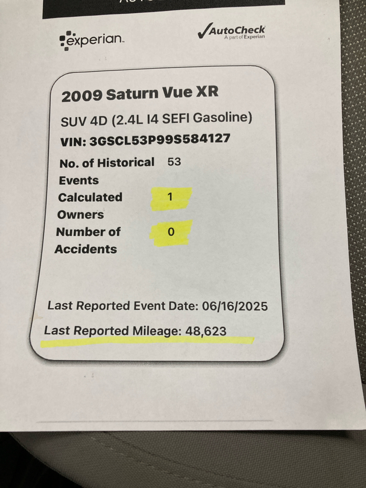 Saturn VUE FWD XR 2009