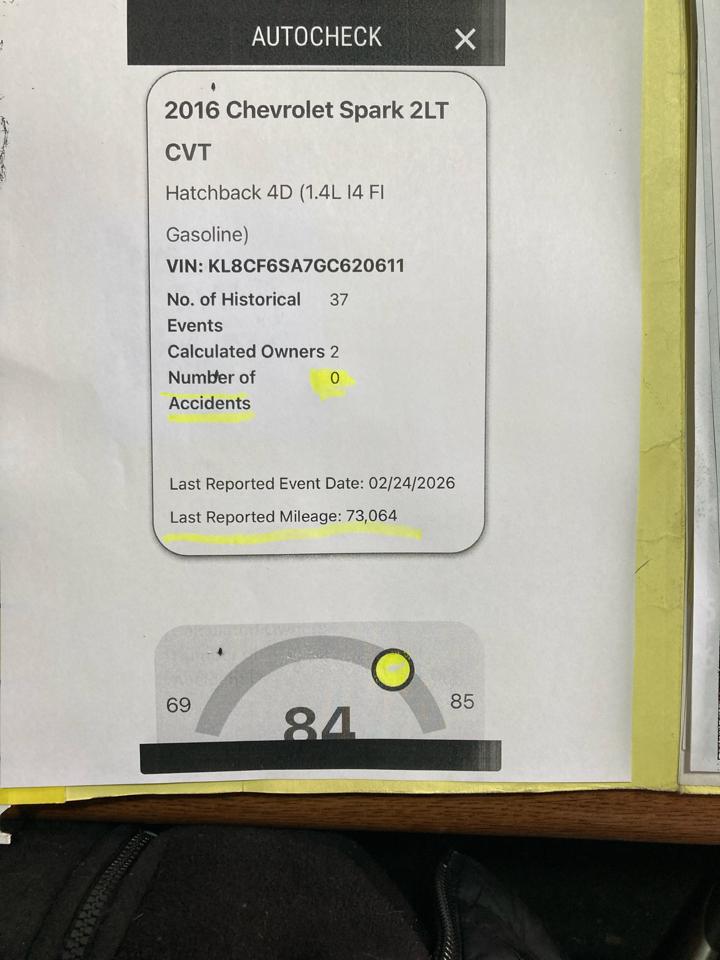 Chevrolet Spark 2LT CVT 2016