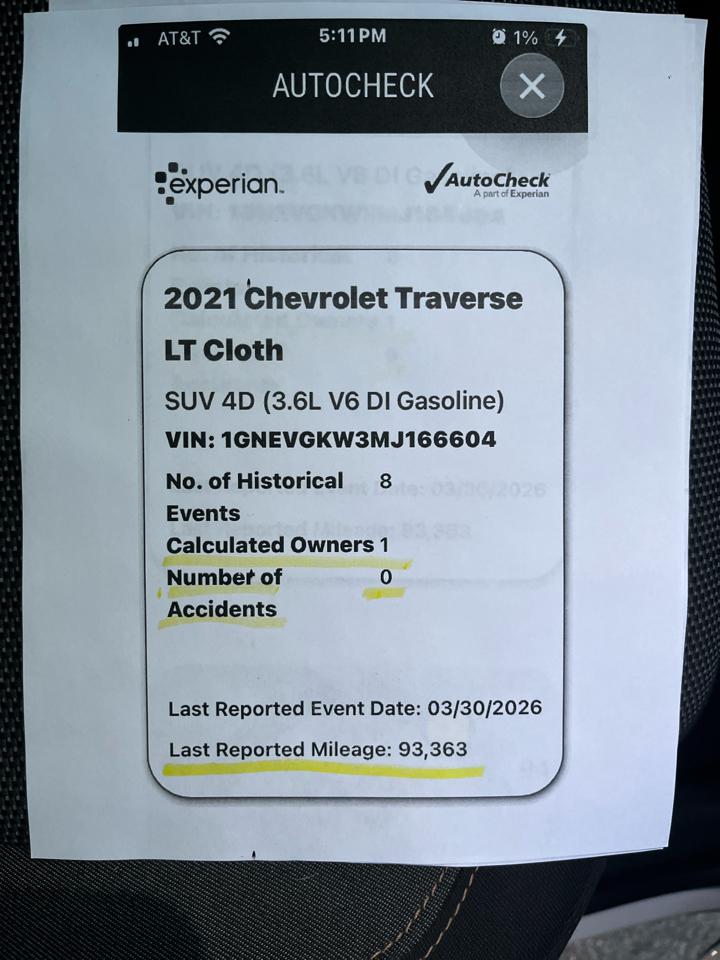 Chevrolet Traverse LT Cloth AWD 2021