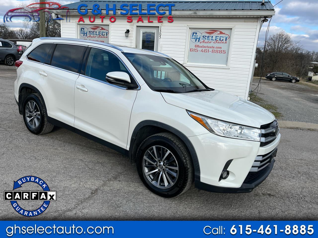 Toyota Highlander XLE AWD V6 2019