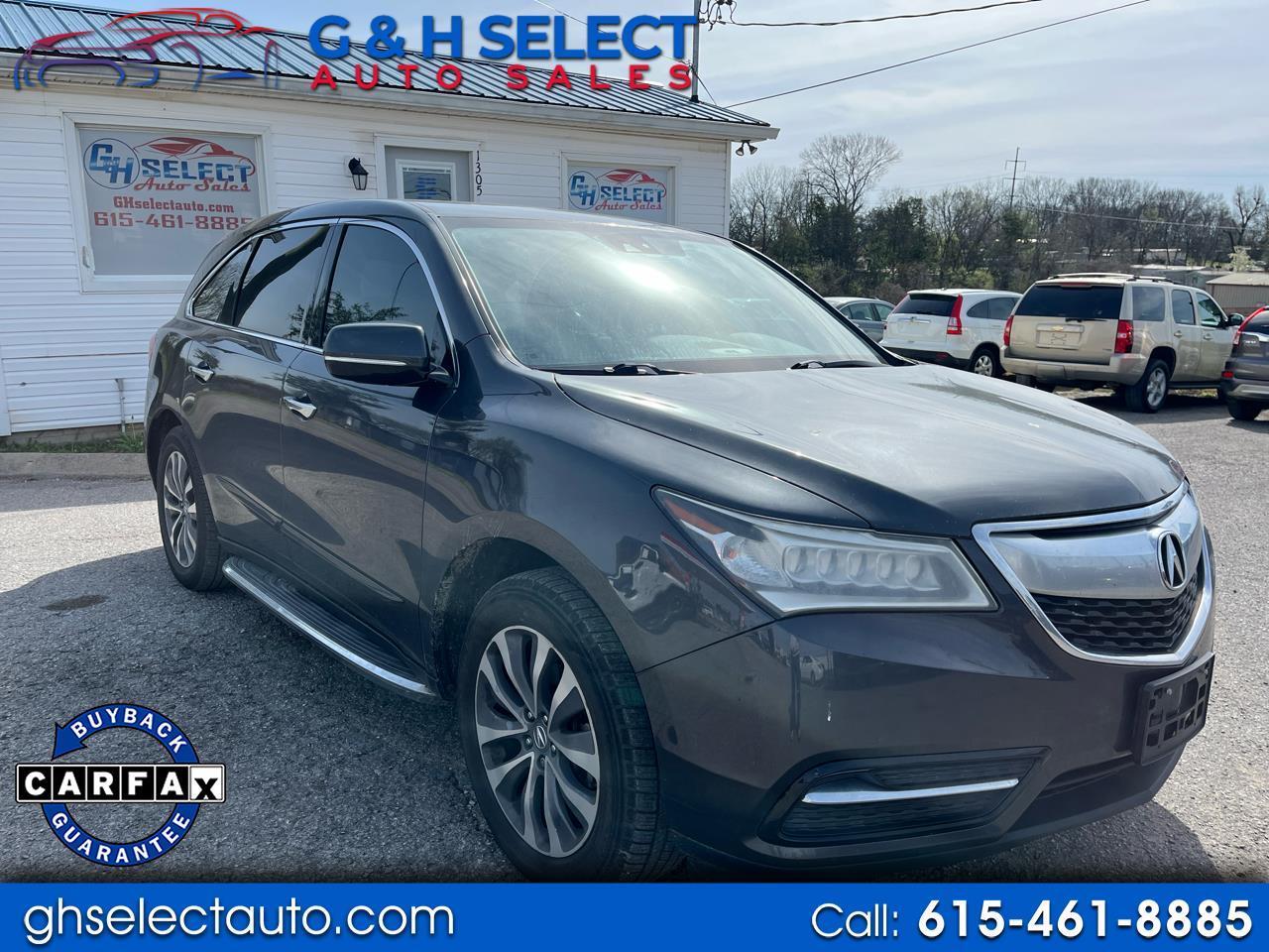 Acura MDX FWD 4dr Tech Pkg 2015