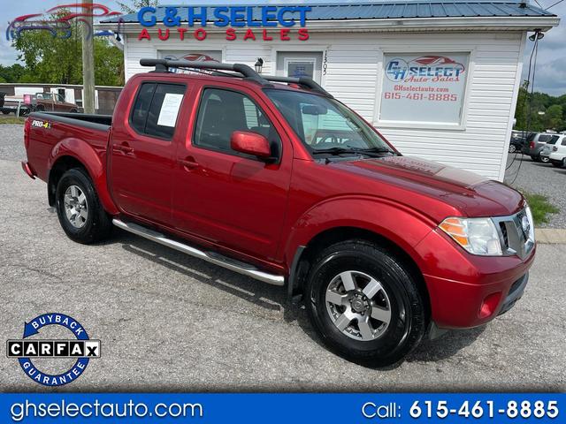 Red 2013 Nissan Frontier PRO-4X Crew Cab 4WD Pickup Truck Four-Wheel Drive Automatic