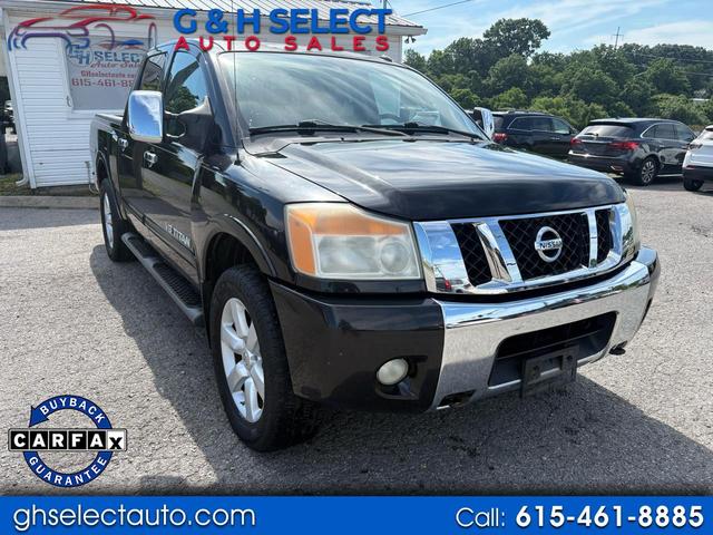 Black 2011 Nissan Titan SL Crew Cab 4WD Pickup Truck Four-Wheel Drive Automatic