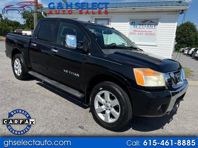 Black 2011 Nissan Titan SL Crew Cab 4WD Pickup Truck Four-Wheel Drive Automatic