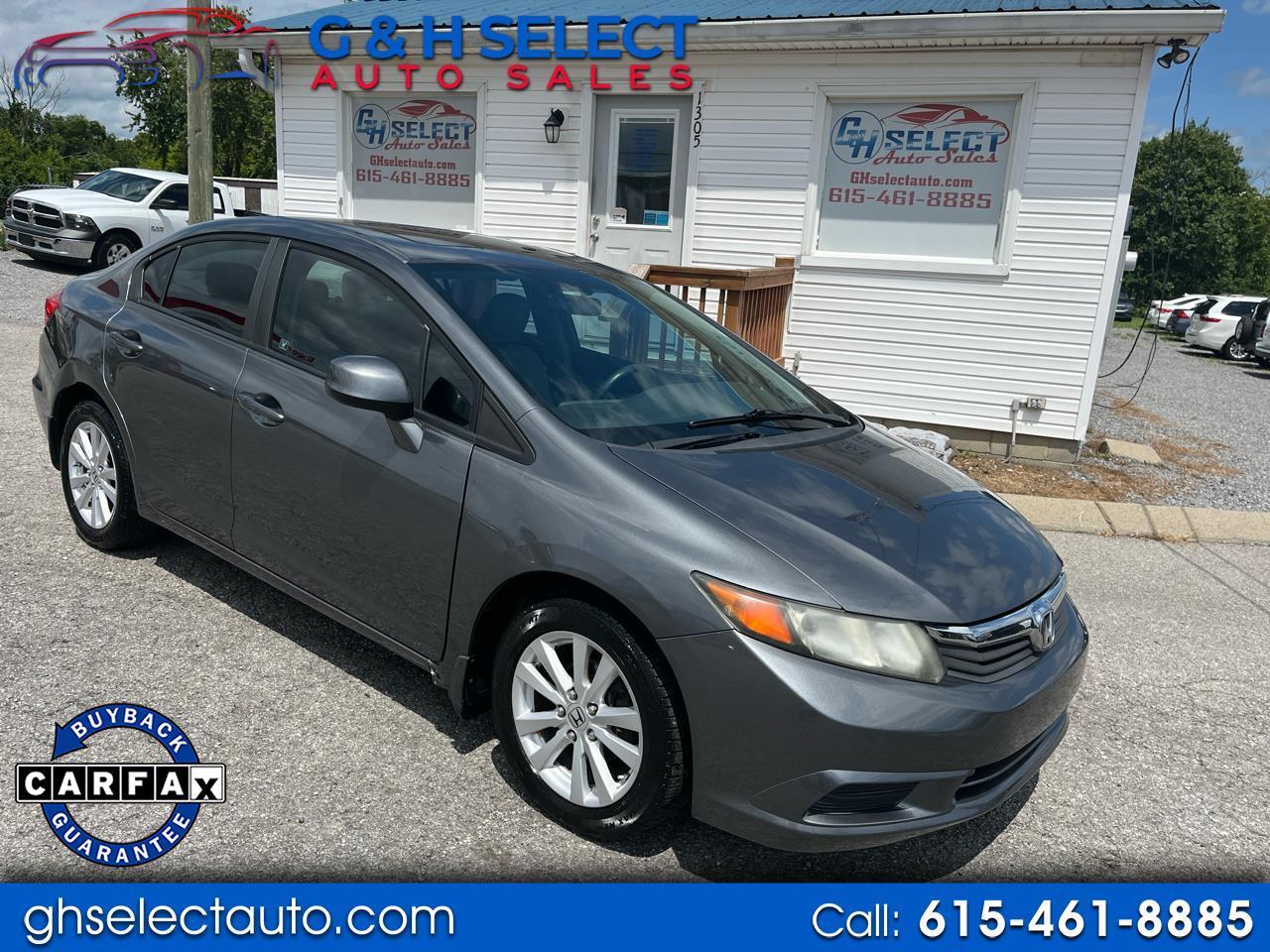 2012 Honda Civic Sdn 4dr Auto EX