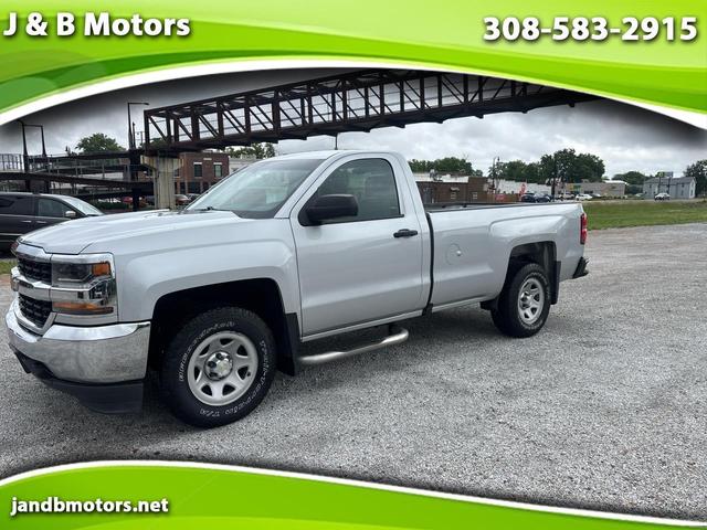Silver 2017 Chevrolet Silverado 1500 Work Truck 4WD Pickup Truck Four-Wheel Drive 6-Speed Automatic