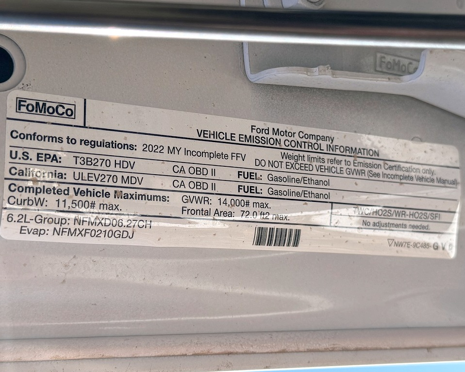 Ford Super Duty F-350 SRW XL 4WD SuperCab 168" WB 60" CA 2022