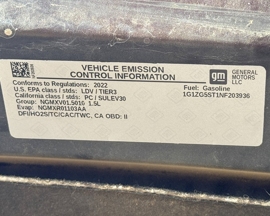 Chevrolet Malibu RS 4D Sedan 2022