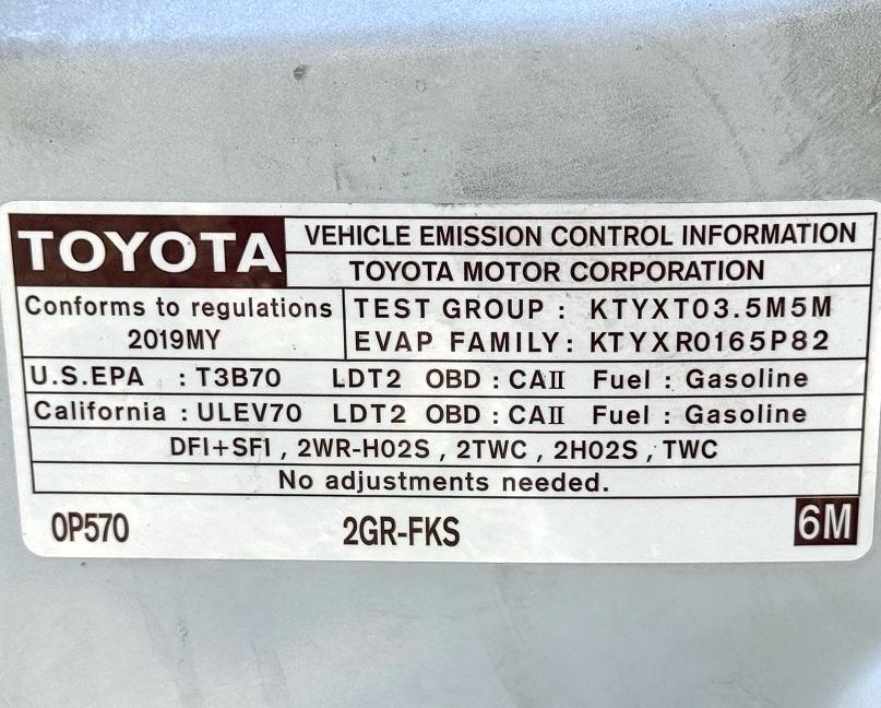 Toyota Highlander XLE V6 AWD (Natl) 2019