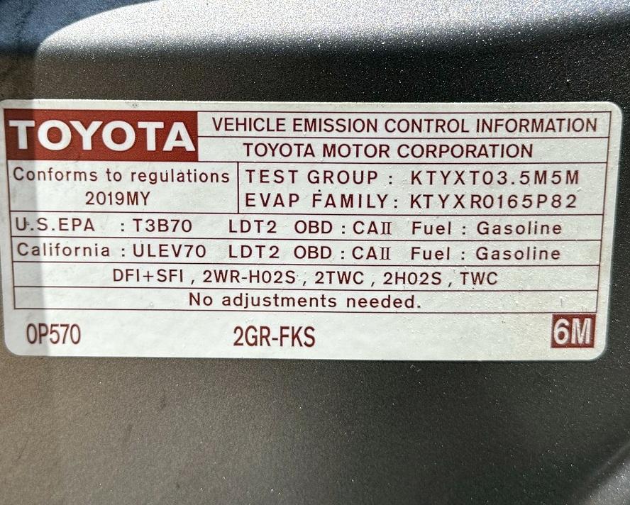 Toyota Highlander XLE V6 FWD (Natl) 2019