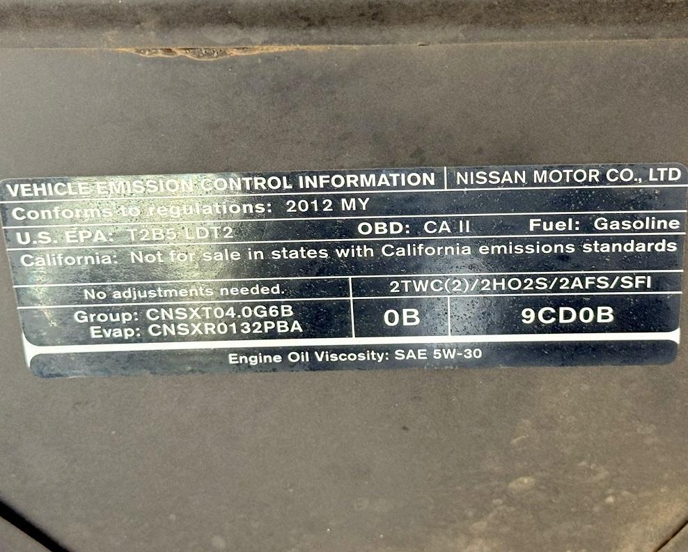 Nissan Frontier 2WD Crew Cab SWB Auto SL 2012