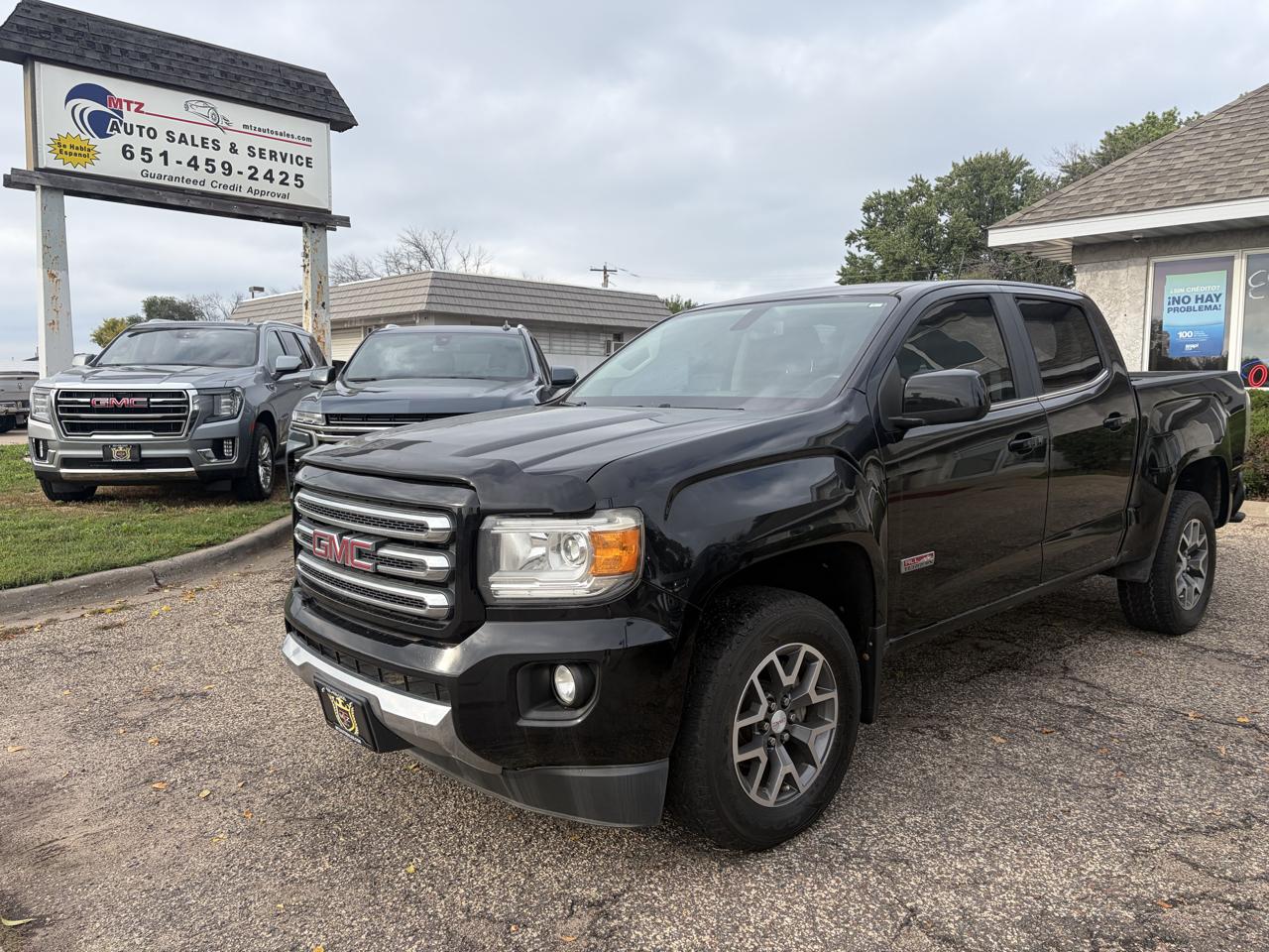 Black 2015 GMC Canyon Pickup Truck Four-Wheel Drive Automatic