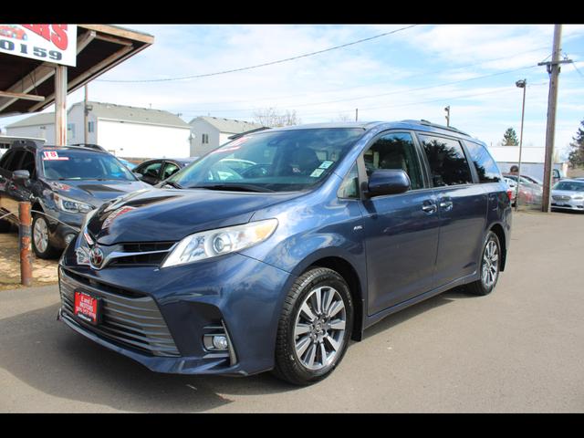 Blue 2019 Toyota Sienna Limited Premium 7-Passenger AWD Minivan All-Wheel Drive Automatic