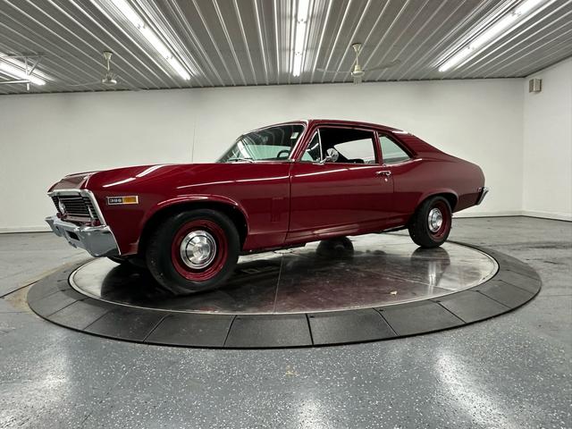 Red (Burgundy) 1969 Chevrolet Nova SS Sedan Rear-Wheel Drive 4-Speed Manual