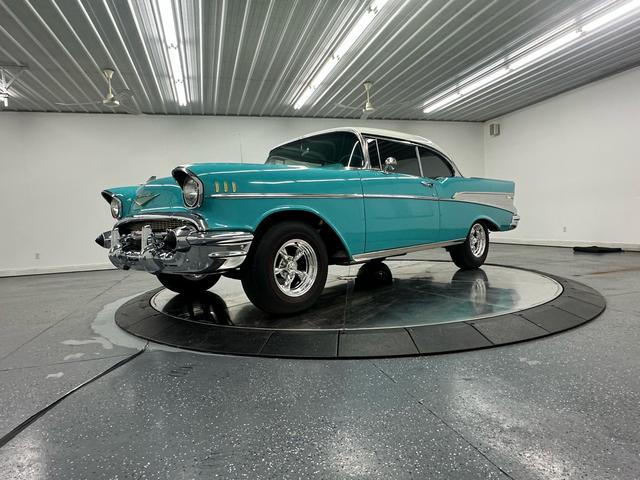Teal 1957 Chevrolet Bel Air Sedan 4-Speed Manual