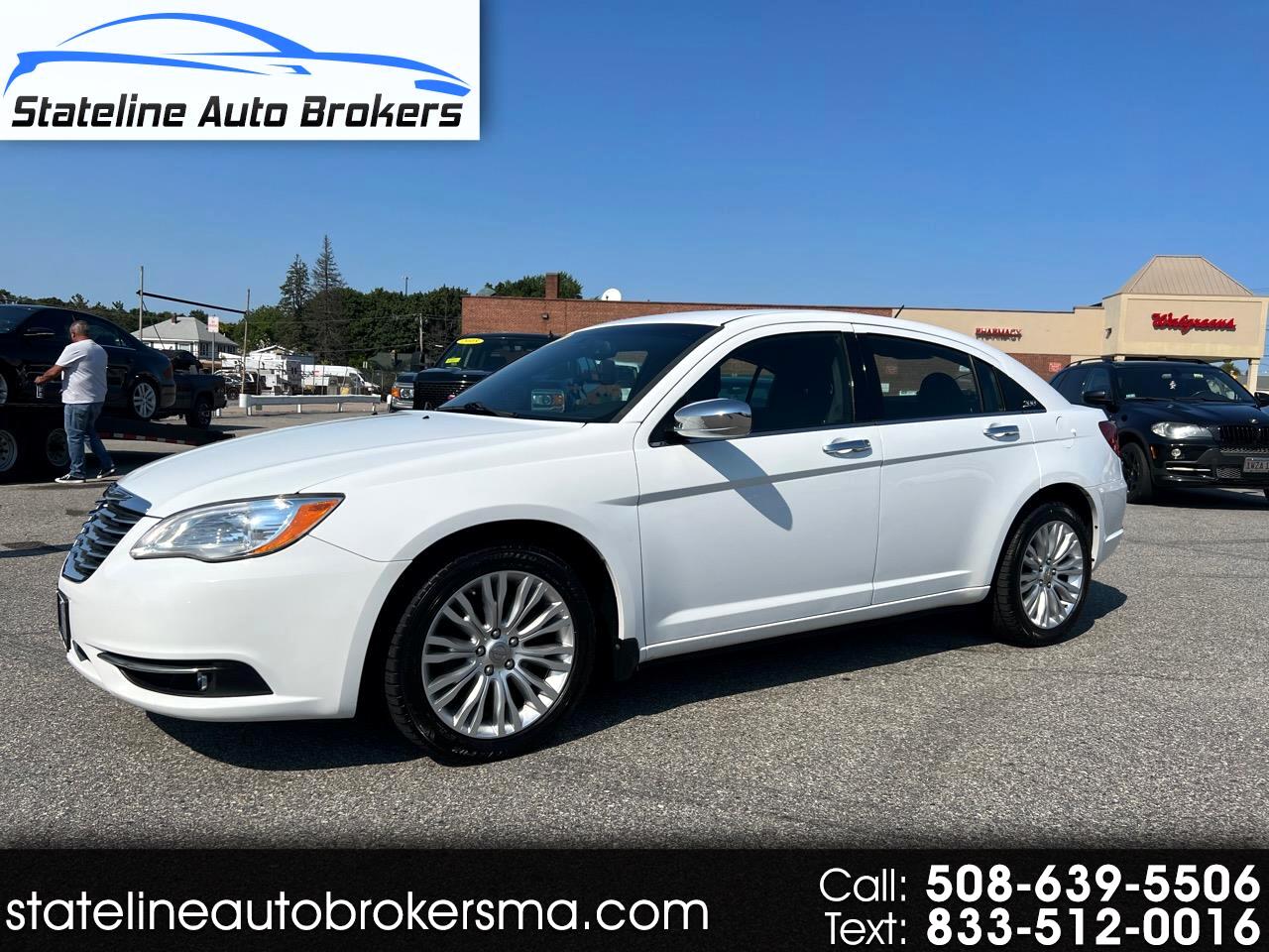 Used 2012 Chrysler 200 4dr Sdn Limited for Sale in Attleboro MA 02703 Stateline Auto Brokers Inc